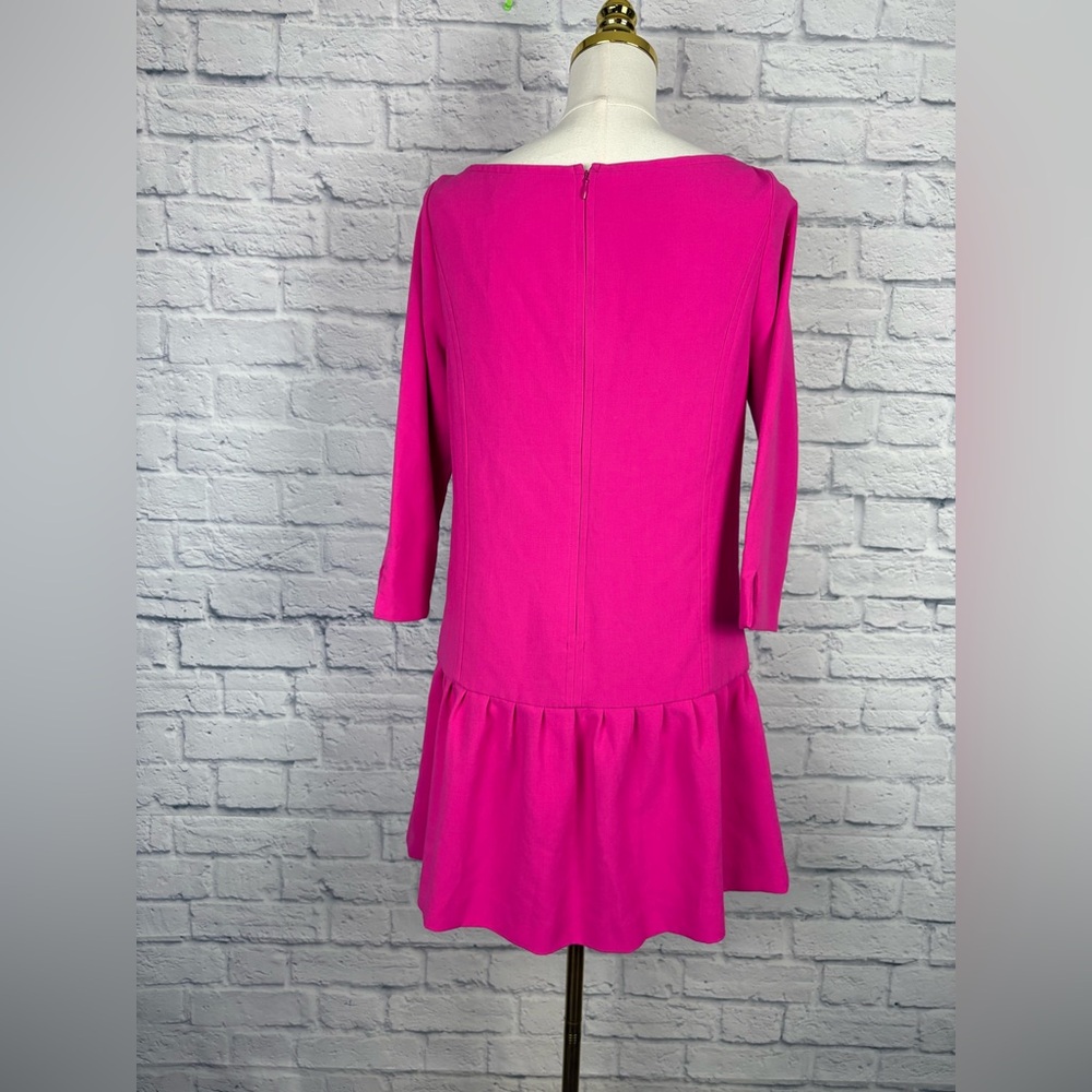 Victoria Beckham for Target hot pink drop waist dress with 3/4 sleeves size S - Picture 4 of 6
